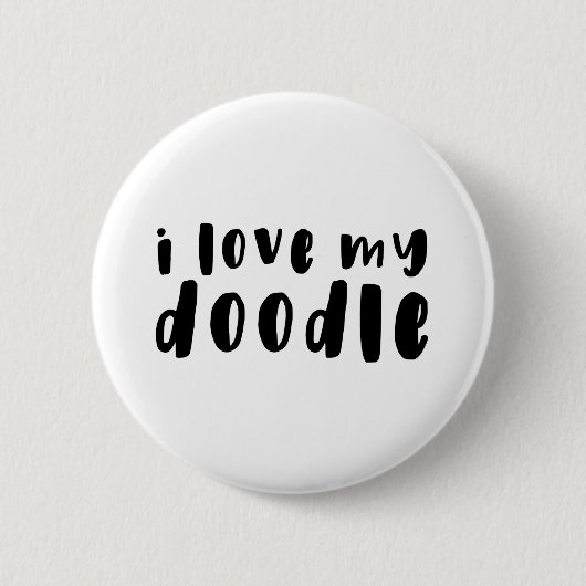 I Liebe mein Goldendoodle Knopf Button (Vorderseite)
