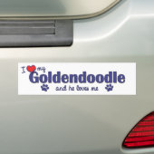 I Liebe mein Goldendoodle (männlicher Hund) Autoaufkleber (Auf Auto)