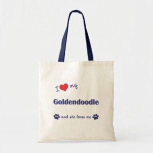 I Liebe mein Goldendoodle (weiblicher Hund) Tragetasche