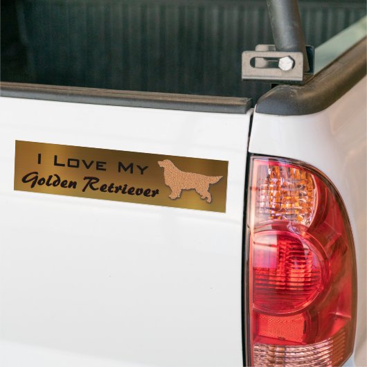 I Liebe mein goldener Retriever Autoaufkleber (Auf Lkw)