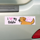I Liebe mein goldener Retriever Autoaufkleber (Auf Auto)
