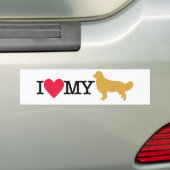 I Liebe mein goldener Retriever! Autoaufkleber (Auf Auto)