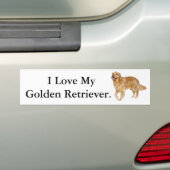 I Liebe mein goldener Retriever Autoaufkleber (Auf Auto)