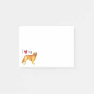 I Liebe mein goldener Retriever Post-it Klebezettel