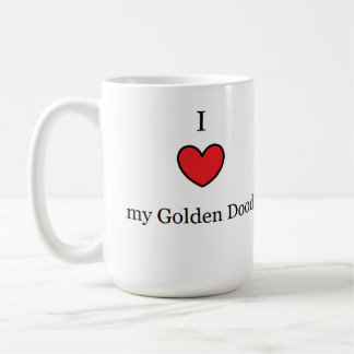 I Liebe mein goldenes Gekritzel, rotes Herz Kaffeetasse