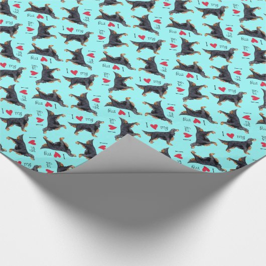 I Liebe mein Gordon-Setzer Geschenkpapier (Ecke)