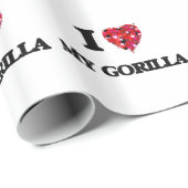 I Liebe mein Gorilla Geschenkpapier (Rolleneckpunkt)