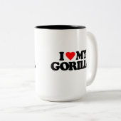 I LIEBE MEIN GORILLA ZWEIFARBIGE TASSE (VorderseiteRechts)