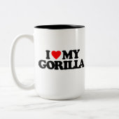 I LIEBE MEIN GORILLA ZWEIFARBIGE TASSE (Links)