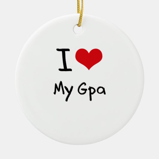 I Liebe mein Gpa Keramikornament (Vorne)