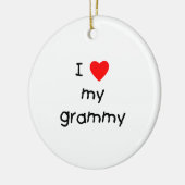 I Liebe mein Grammy Keramikornament (Links)