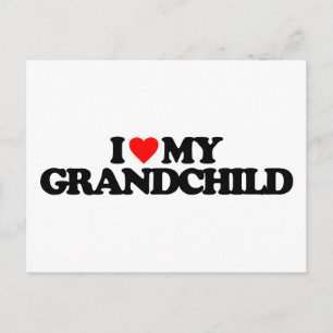 I LIEBE MEIN GRANDCHILD POSTKARTE