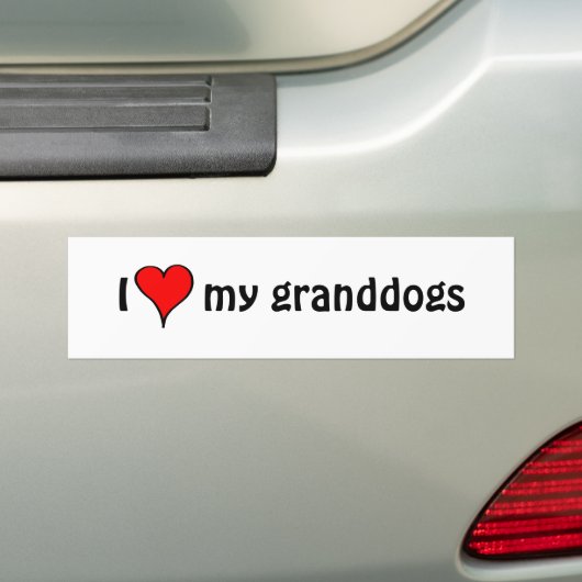 I Liebe mein Granddogs Autoaufkleber (Auf Auto)