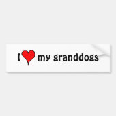 I Liebe mein Granddogs Autoaufkleber (Vorne)
