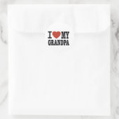 I LIEBE MEIN GRANDPA RUNDER AUFKLEBER (Tasche)