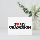 I LIEBE MEIN GRANDSON POSTKARTE (Stehend Vorderseite)