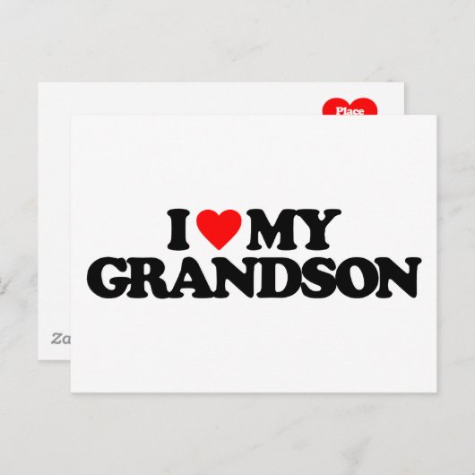 I LIEBE MEIN GRANDSON POSTKARTE (Vorne/Hinten)