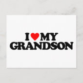 I LIEBE MEIN GRANDSON POSTKARTE (Vorderseite)