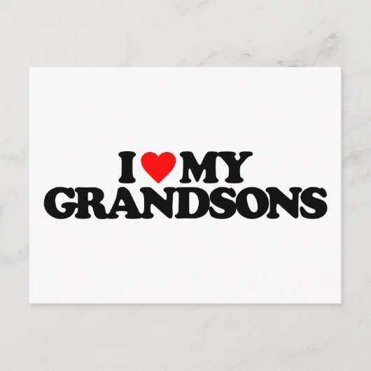 I LIEBE MEIN GRANDSONS POSTKARTE (Vorderseite)