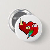 I Liebe mein Greenwing Macaw Button (Vorne & Hinten)