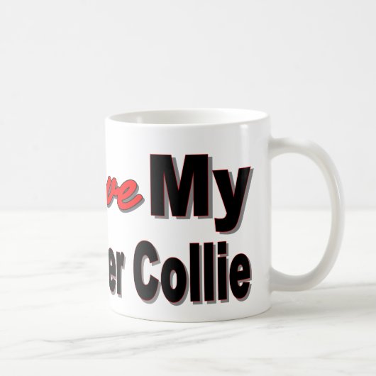 I Liebe mein Grenzcollie Kaffeetasse (Rechts)
