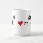 I Liebe mein Grenzcollie Kaffeetasse (Mittel)