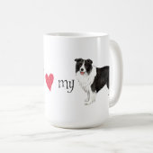 I Liebe mein Grenzcollie Kaffeetasse (VorderseiteRechts)