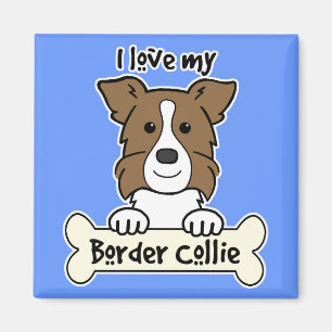 I Liebe mein Grenzcollie Magnet