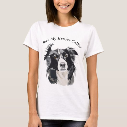 I Liebe mein Grenzcollie T-Shirt (Vorderseite)