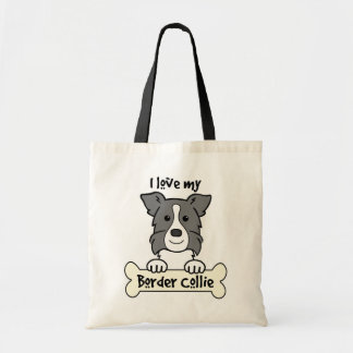 I Liebe mein Grenzcollie Tragetasche
