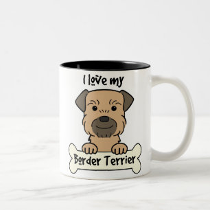 I Liebe mein Grenzterrier Zweifarbige Tasse
