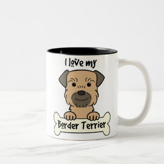 I Liebe mein Grenzterrier Zweifarbige Tasse