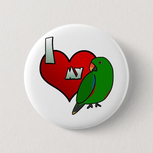 I Liebe mein großartiges Eclectus Button (Vorderseite)