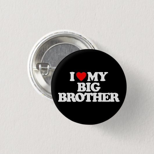 I LIEBE MEIN GROSSER BRUDER BUTTON (Vorne & Hinten)