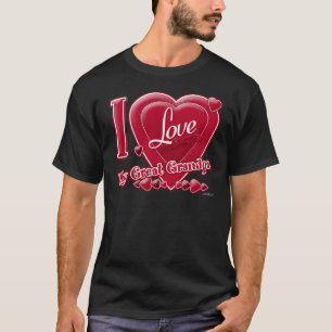 I Liebe Mein großer Großvater rot - Herz T-Shirt