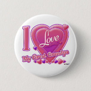 I Liebe Mein großer Opa rosa/lila - Herz Button