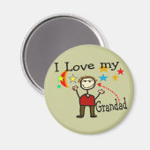 I Liebe Mein großer Vater Magnet (Vorderseite/Rückseite)