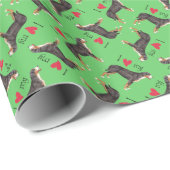 I Liebe mein größerer Schweizer Gebirgshund Geschenkpapier (Rolleneckpunkt)