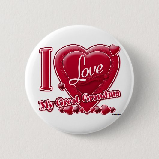 I Liebe Mein großes Oma rot - Herz Button (Vorderseite)