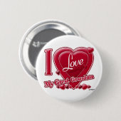 I Liebe Mein großes Oma rot - Herz Button (Vorne & Hinten)