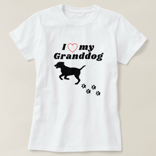 I Liebe Mein Großhund - Großer Hundeshirt T-Shirt (Design vorne)