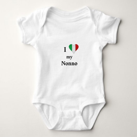 I Liebe Mein Großvater, Italienisches Herz-Baby-Ou Baby Strampler (Vorderseite)