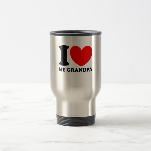 I Liebe mein Großvater Reisebecher (Mittel)