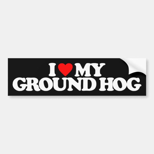 I LIEBE MEIN GROUNDHOG AUTOAUFKLEBER (Vorne)