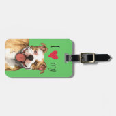 I Liebe mein Gruben-Stier-Terrier Gepäckanhänger (Vorderseite horizontal)