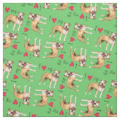 I Liebe mein Grubenbull Stoff (Muster)