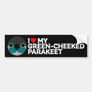 I LIEBE MEIN GRÜNCHECKENER PARACHT - Türkis Autoaufkleber