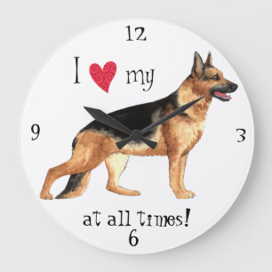I Liebe mein GSD Große Wanduhr