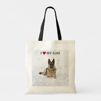 I LIEBE MEIN GSD-Totbeutel Tragetasche