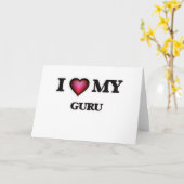 I Liebe mein Guru Karte (Gelbe Blume)
